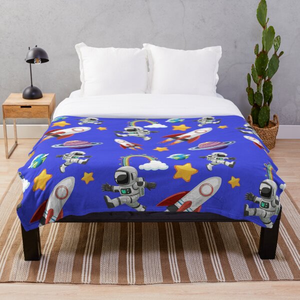 Item preview, Cute Space Adventure Pattern Blanket designed and sold by stylishsketcher.