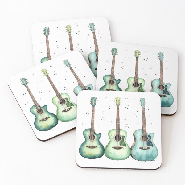 Artikelvorschau, Akustikgitarren in Pastellfarben entworfen und verkauft von PeacefulD-signs.