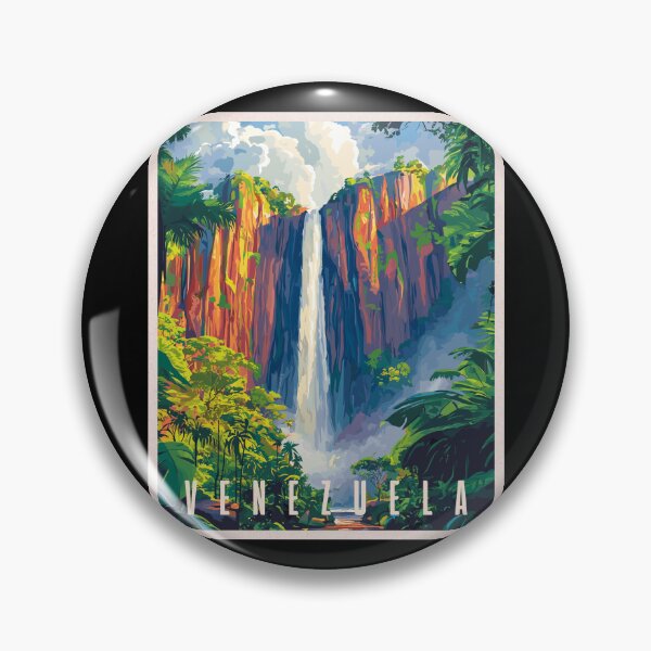 Item preview, Venezuela Salto Ángel, Vintage Art Travel Landscape designed and sold by MaateoDesign.