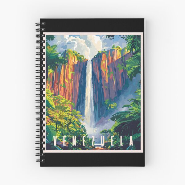 Item preview, Venezuela Salto Ángel, Vintage Art Travel Landscape designed and sold by MaateoDesign.