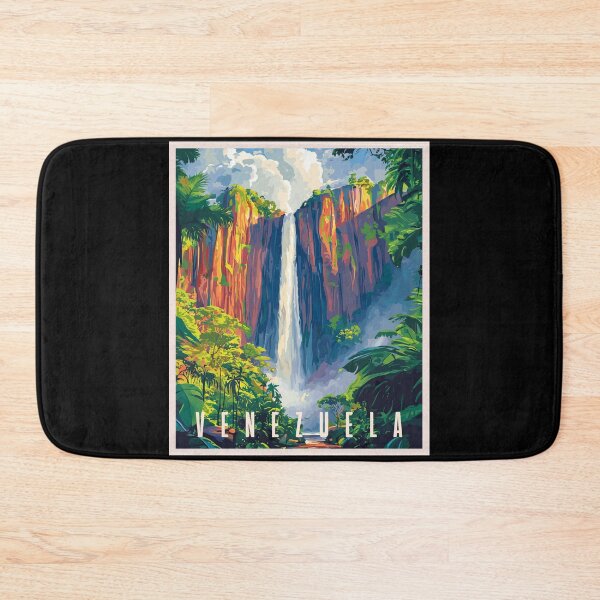 Item preview, Venezuela Salto Ángel, Vintage Art Travel Landscape designed and sold by MaateoDesign.