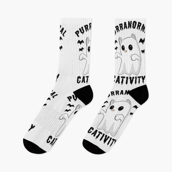Item preview, Purranormal Cativity Funny Ghost Cat Halloween designed and sold by Dmetalx Art Apparel.