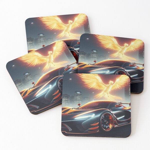 Item preview, Fire Phoenix and Supercar - Urban Fantasy Digital Art designed and sold by Lyvion design.