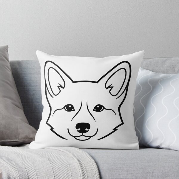 Item preview, Minimalist Corgi Head Outline Simple designed and sold by zoughlal.