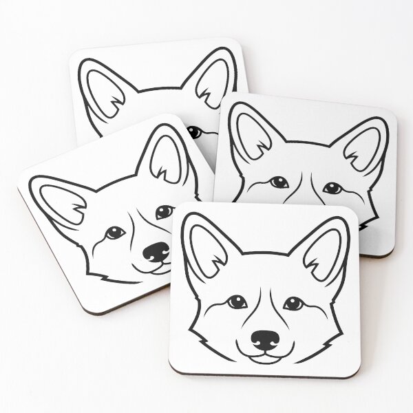 Item preview, Minimalist Corgi Head Outline Simple designed and sold by zoughlal.