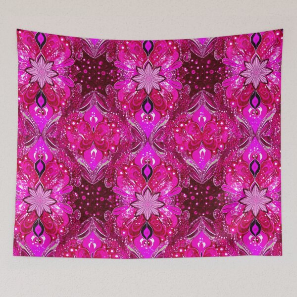 Item preview, Bling Magenta and Hot Pink Glittering Starlight Diamond Pattern designed and sold by ArtistaCats.
