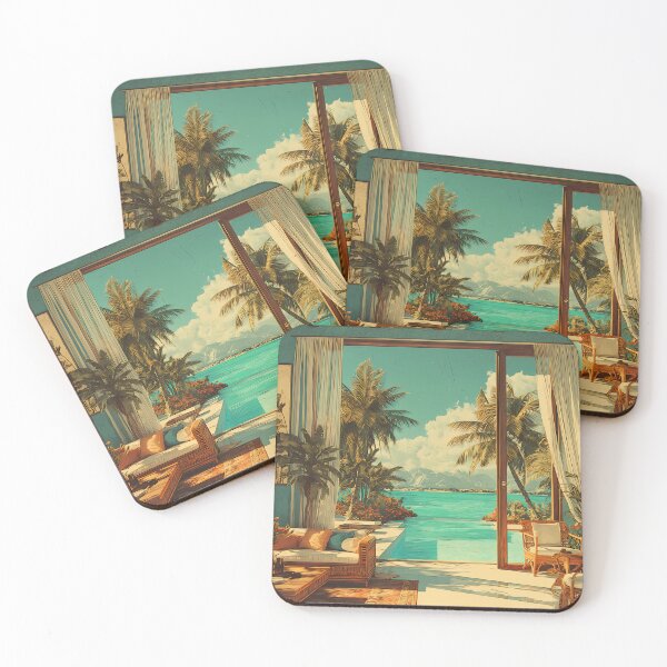 Item preview, PalmParadiso 015 – Tropical Deck with Lagoon View designed and sold by Palmparadiso.