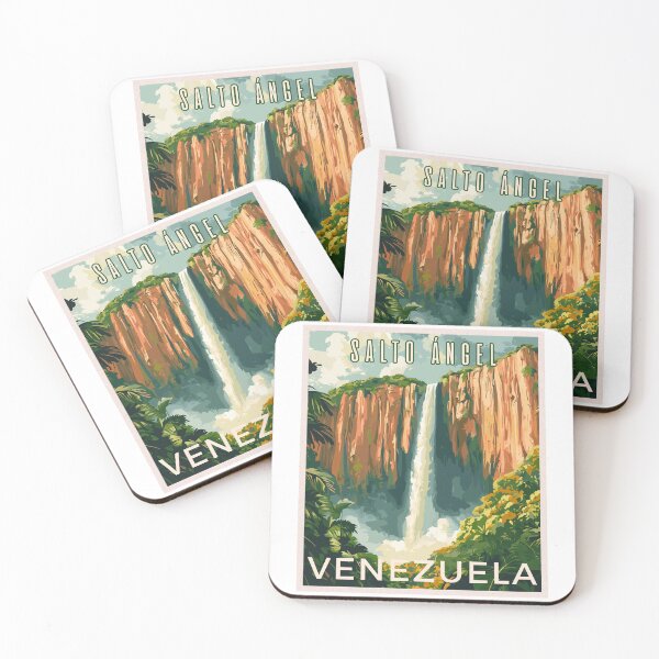 Item preview, Venezuela Salto Ángel, South America Vintage Art Travel Landscape designed and sold by MaateoDesign.