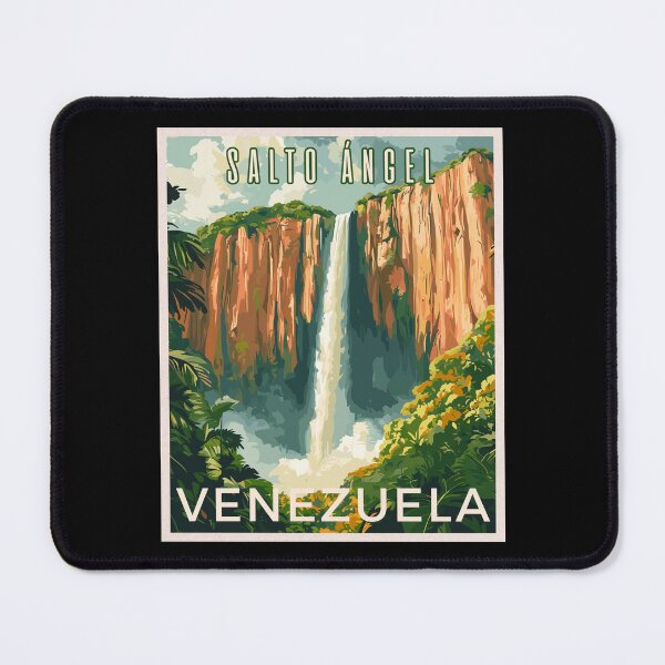 Item preview, Venezuela Salto Ángel, South America Vintage Art Travel Landscape designed and sold by MaateoDesign.