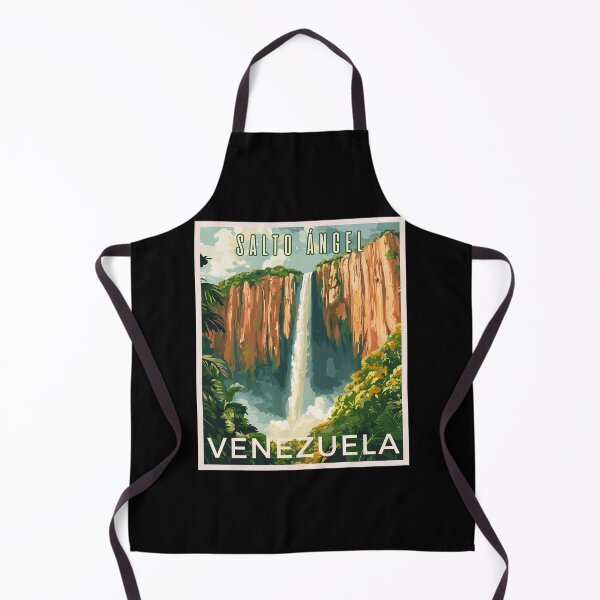 Item preview, Venezuela Salto Ángel, South America Vintage Art Travel Landscape designed and sold by MaateoDesign.
