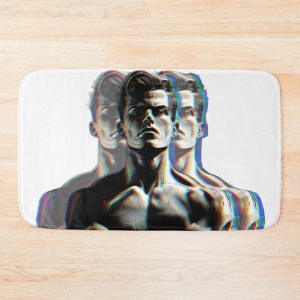 Item preview, Stylized Male Portrait – Artistic 3D Glitch Effect designed and sold by LoomisDreams.