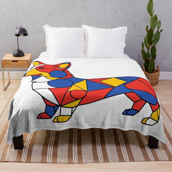 Item preview, Geometric Corgi Abstract Modern Art designed and sold by zoughlal.