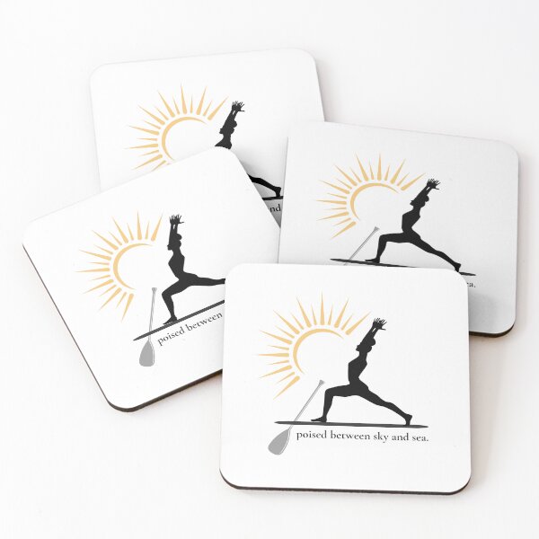Item preview, Poised Between Sky and Sea – SUP Yoga Sticker designed and sold by bobparduephoto.