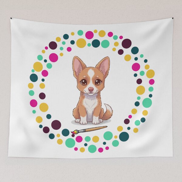 Item preview, Celebrate Dot Day with My Cirneco – Colorful Dog Art designed and sold by The Real Life Symphony.