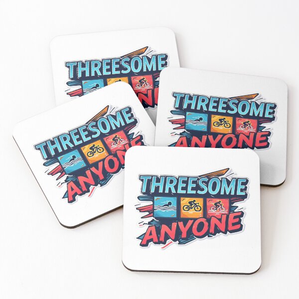 Item preview, Threesome Anyone ? – Funny Triathlon Swim Bike Run Pun for Athletes designed and sold by Triathlongram.