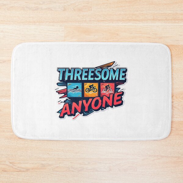 Item preview, Threesome Anyone ? – Funny Triathlon Swim Bike Run Pun for Athletes designed and sold by Triathlongram.