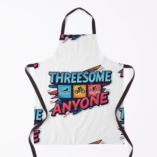 Item preview, Threesome Anyone ? – Funny Triathlon Swim Bike Run Pun for Athletes designed and sold by Triathlongram.