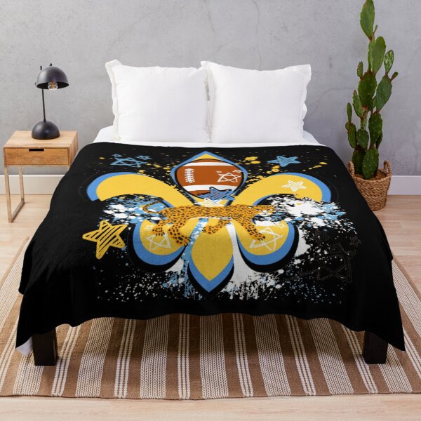 Item preview, Jaguar Blue and Gold Football Fleur d lis designed and sold by artbyomega.