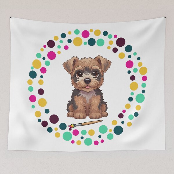 Item preview, Celebrate Dot Day with My Wicklow terrier – Colorful Dog Art designed and sold by The Real Life Symphony.