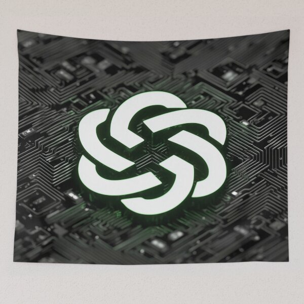 Item preview, Glowing Technology Symbol – Futuristic Neon Green Design designed and sold by LoomisDreams.