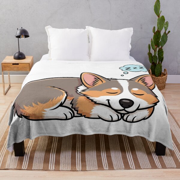 Item preview, Sleeping Corgi Peaceful Dreamer Dog designed and sold by zoughlal.