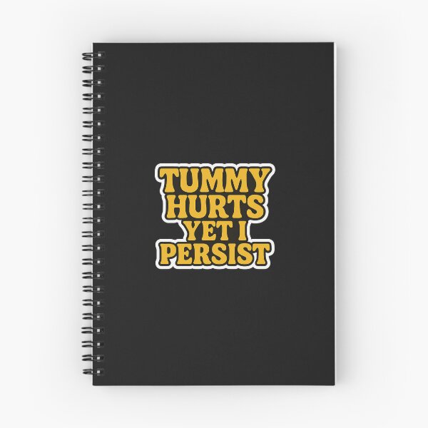 Item preview, tummy hurts yet I persist in yellow  designed and sold by Squish The Bug .