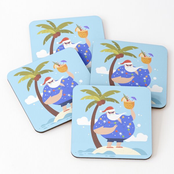 Item preview, tropical beach summer christmas vacation santa designed and sold by Gossip Rag.