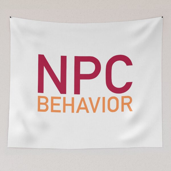 Item preview, NPC Behavior, Red and Orange designed and sold by Memes N Lore .