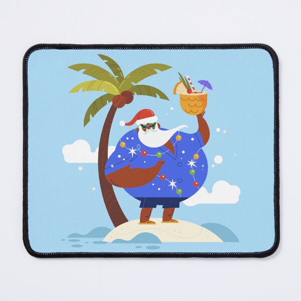 Item preview, tropical beach summer christmas vacation black santa designed and sold by Gossip Rag.
