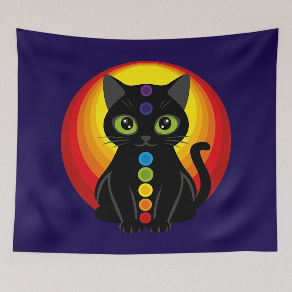 Item preview, Chakra Cat - Spiritual Energy in Balance designed and sold by fishdesigns.