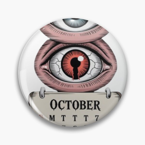 Item preview, Calendar grid for October → each date is a small eye designed and sold by Fruzbt.