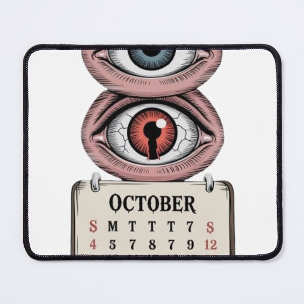 Item preview, Calendar grid for October → each date is a small eye designed and sold by Fruzbt.