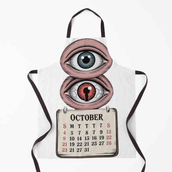 Item preview, Calendar grid for October → each date is a small eye designed and sold by Fruzbt.