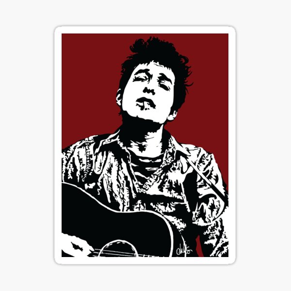 Item preview, Bob Dylan Portrait in Black, White & Red designed and sold by Bay & Birch.