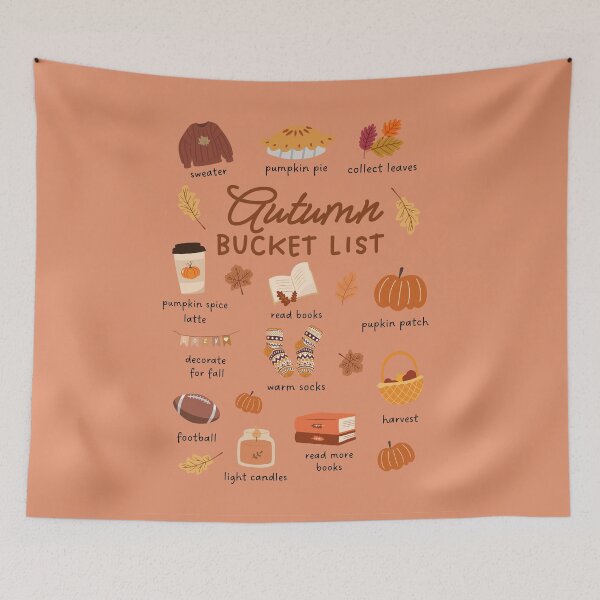 Item preview, Autumn Bucket List Football Reading Books and Sweater Weather designed and sold by Neeshki.