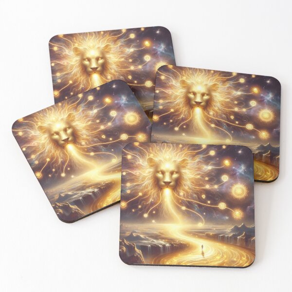 Item preview, A Celestial Lion Creating a River of Gold designed and sold by The Cosmic Nexus.