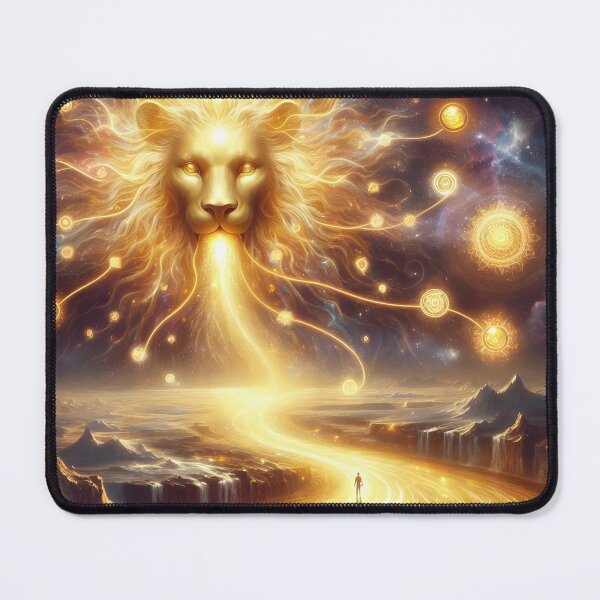 Item preview, A Celestial Lion Creating a River of Gold designed and sold by The Cosmic Nexus.