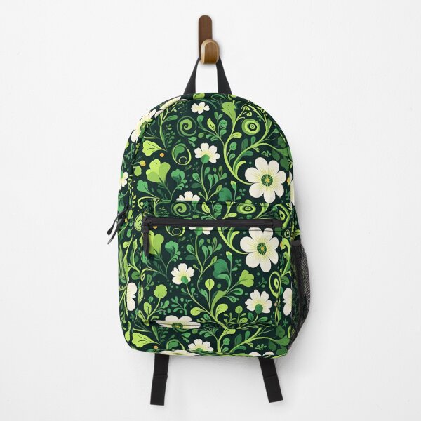 Item preview, Pretty Green Flower Pattern designed and sold by IslaKarisArt.