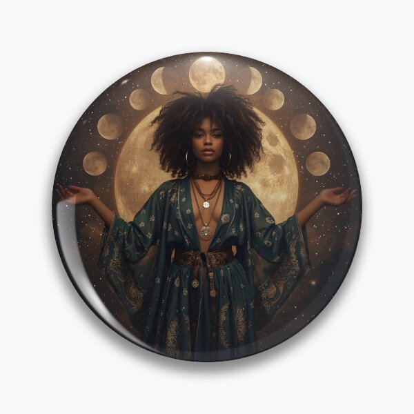 Item preview, Celestial Goddess – Afro Divine Feminine Spiritual Art designed and sold by Harmon Luxe Studio .