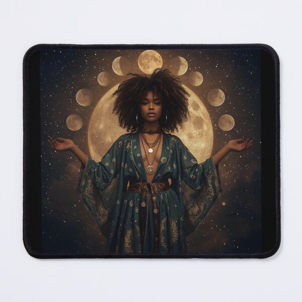 Item preview, Celestial Goddess – Afro Divine Feminine Spiritual Art designed and sold by Harmon Luxe Studio .