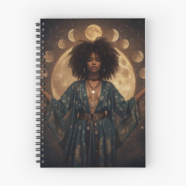 Item preview, Celestial Goddess – Afro Divine Feminine Spiritual Art designed and sold by Harmon Luxe Studio .