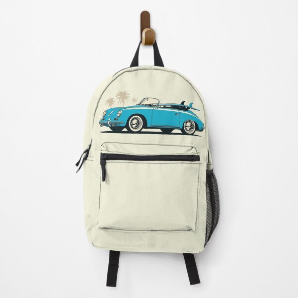 Item preview, Vintage red Porsche 356 beach surf illustration designed and sold by blackdogshop.