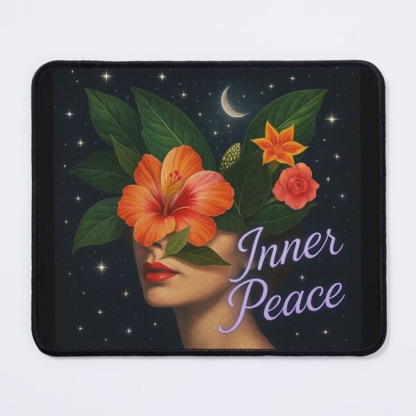 Item preview, Inner Peace – Celestial Botanical Portrait for Dreamy Souls designed and sold by AATGShop.