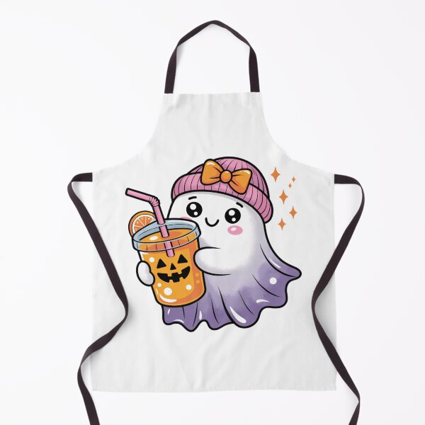 Item preview, Adorable ghost with a pumpkin slurpee designed and sold by JonysCreativeDesigns.