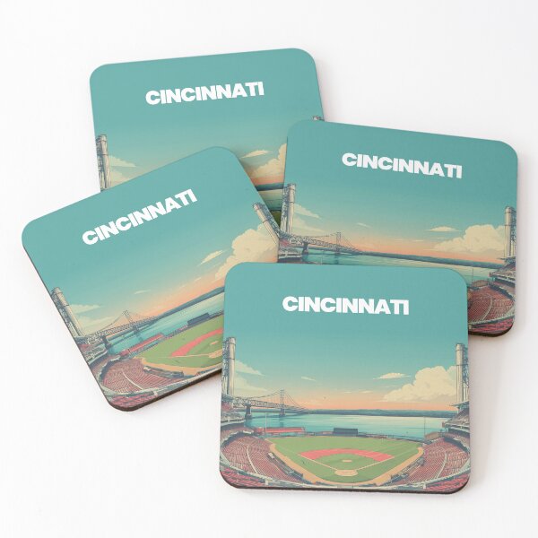 Item preview, Cincinnati Riverfront Ballpark – Minimalist Baseball designed and sold by SpeckyPrints.