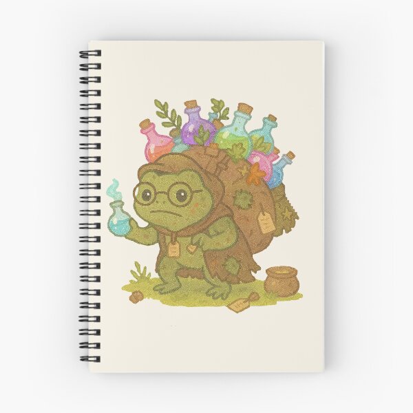 Item preview, Potion Seller Frog – Kawaii Traveling Merchant with Potion Bottles designed and sold by LuKreate.