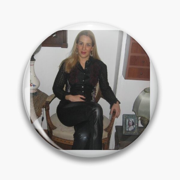 Item preview, Mistery blond girl in designer black shirt and leather pants designed and sold by prosperity2025.