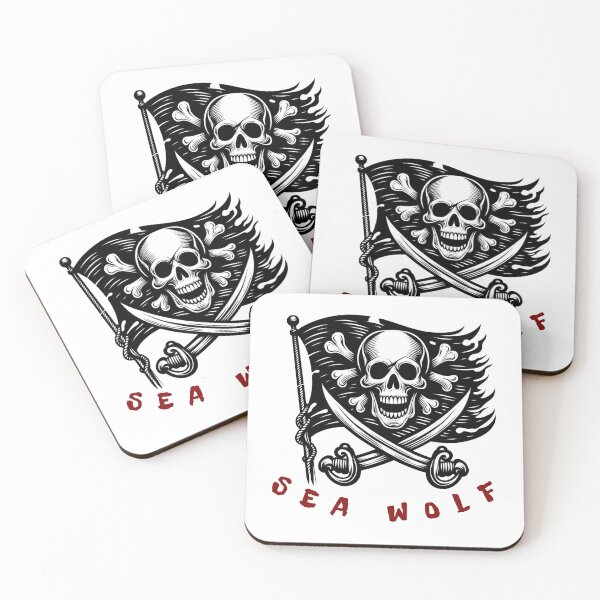 Artikelvorschau, Sea Wolf - Piratenflagge Totenkopf und gekreuzte Säbel entworfen und verkauft von Wild-way Art.
