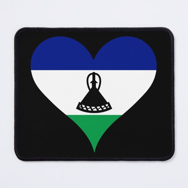 Item preview, Lesotho Heart Flag - Basotho Pride & Peace designed and sold by NTGUILTY.