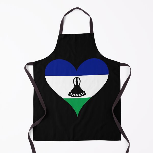 Item preview, Lesotho Heart Flag - Basotho Pride & Peace designed and sold by NTGUILTY.